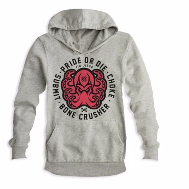 PRIDE OR DIE bone crusher hoodie-grey